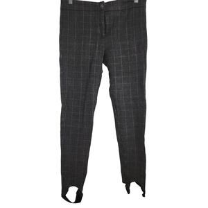 Vintage Ann Taylor Gray Plaid Leggings With Stirrups Sz 6T